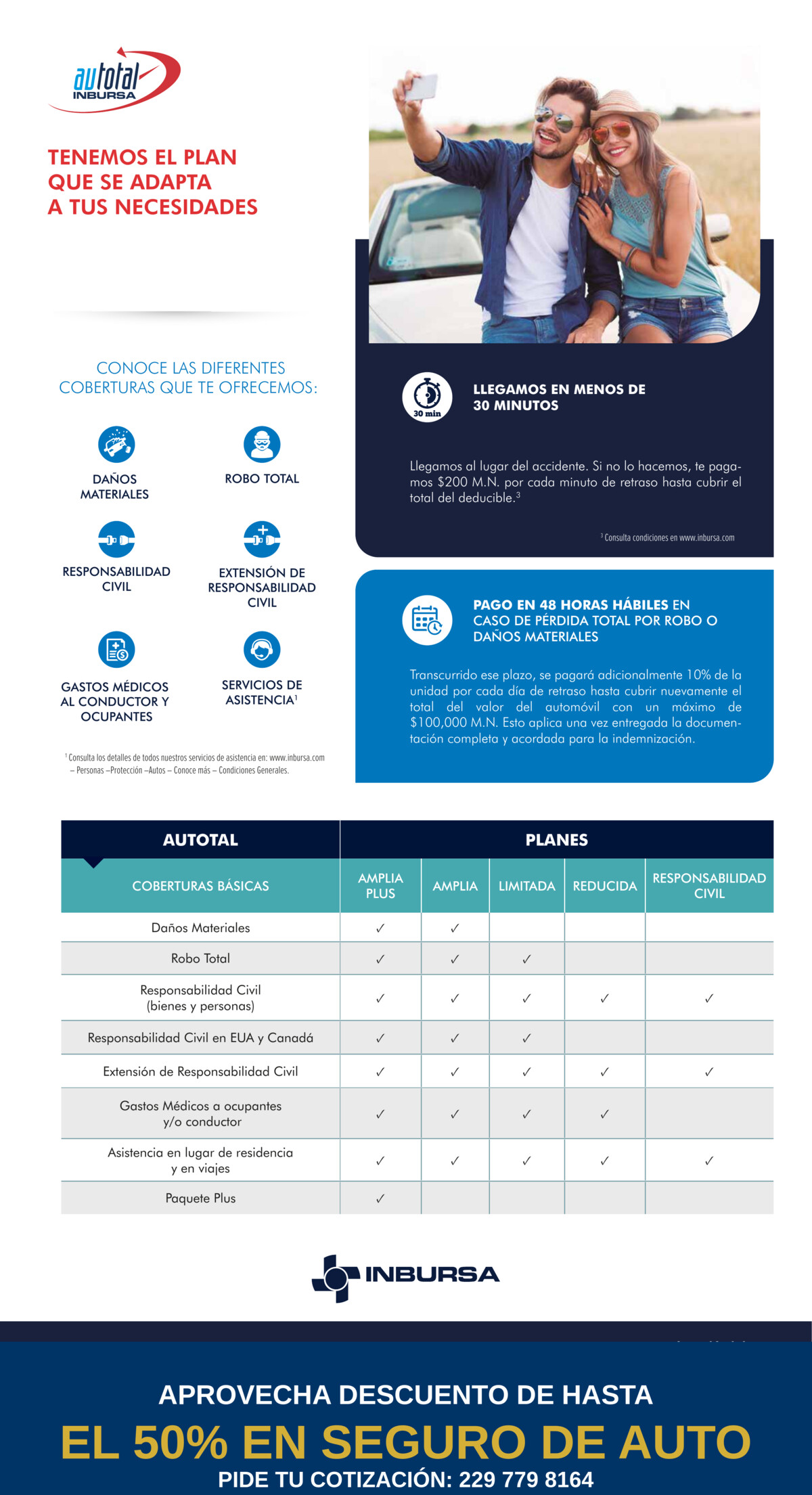 Promoción Autotal Inbursa - Hasta 50% de descuento
